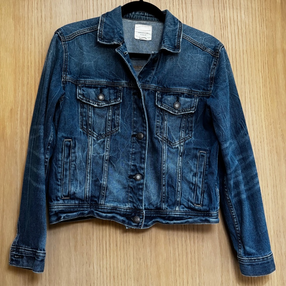 American Eagle Outfitters Blue Denim Jean Jacket